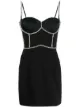 Image 1 of AREA embellished bodice mini dress