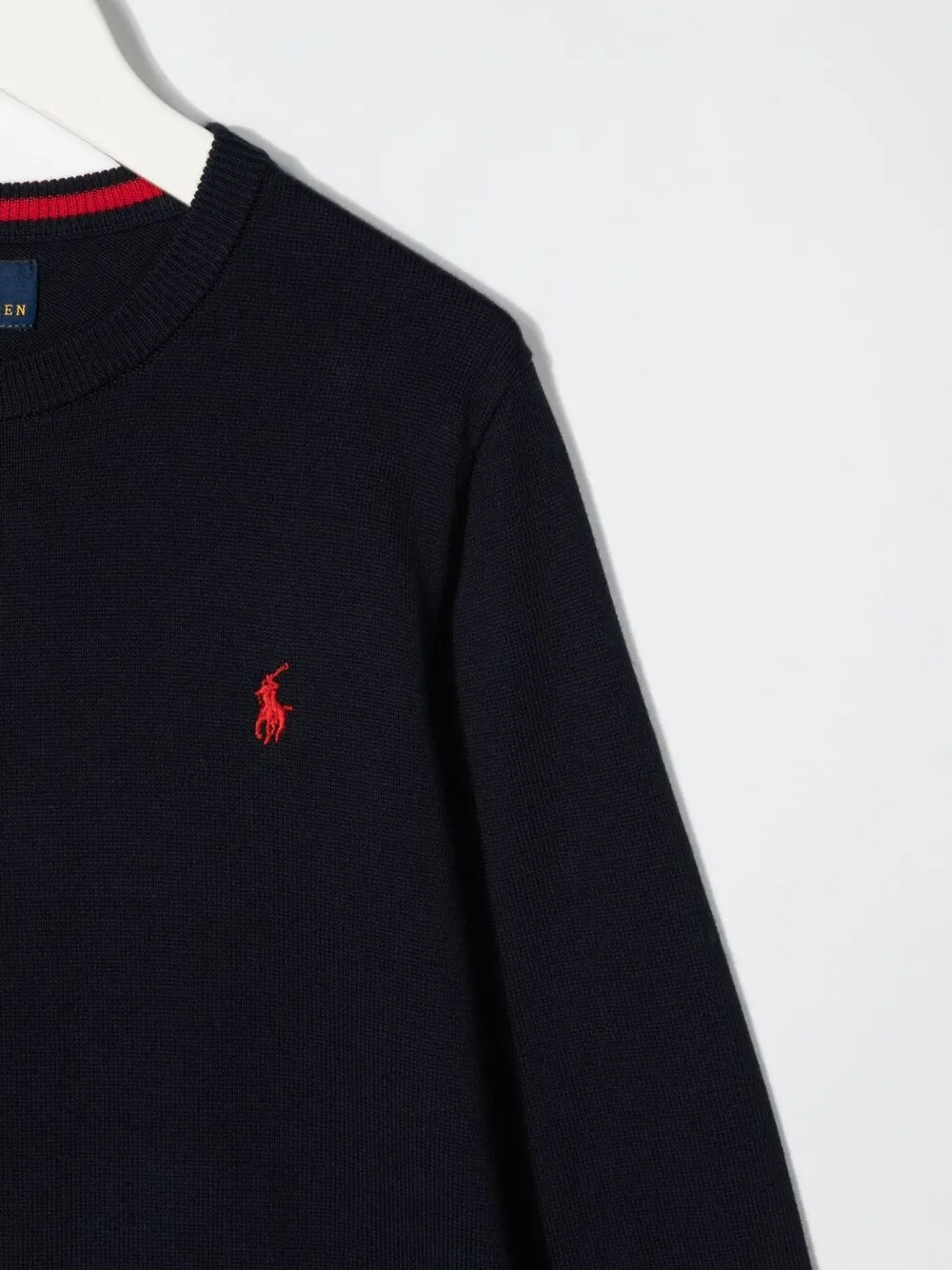 Polo Ralph Lauren Embroidered Logo Jumper In Blue