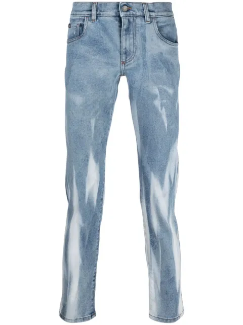 Dolce & Gabbana Calça jeans slim com efeito marmorizado