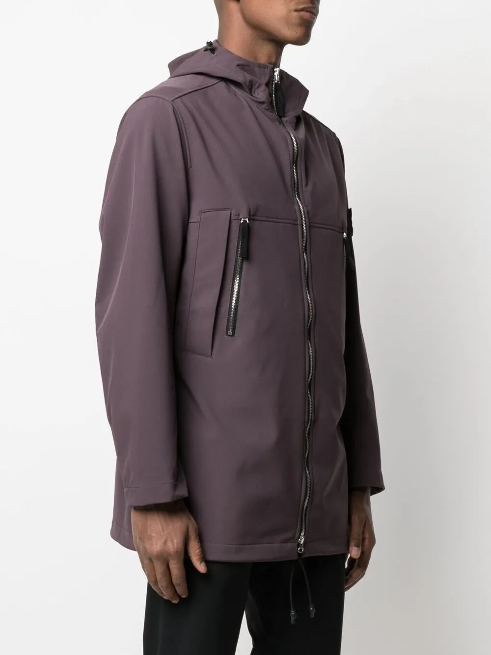 фото Stone island куртка с капюшоном и нашивкой-логотипом