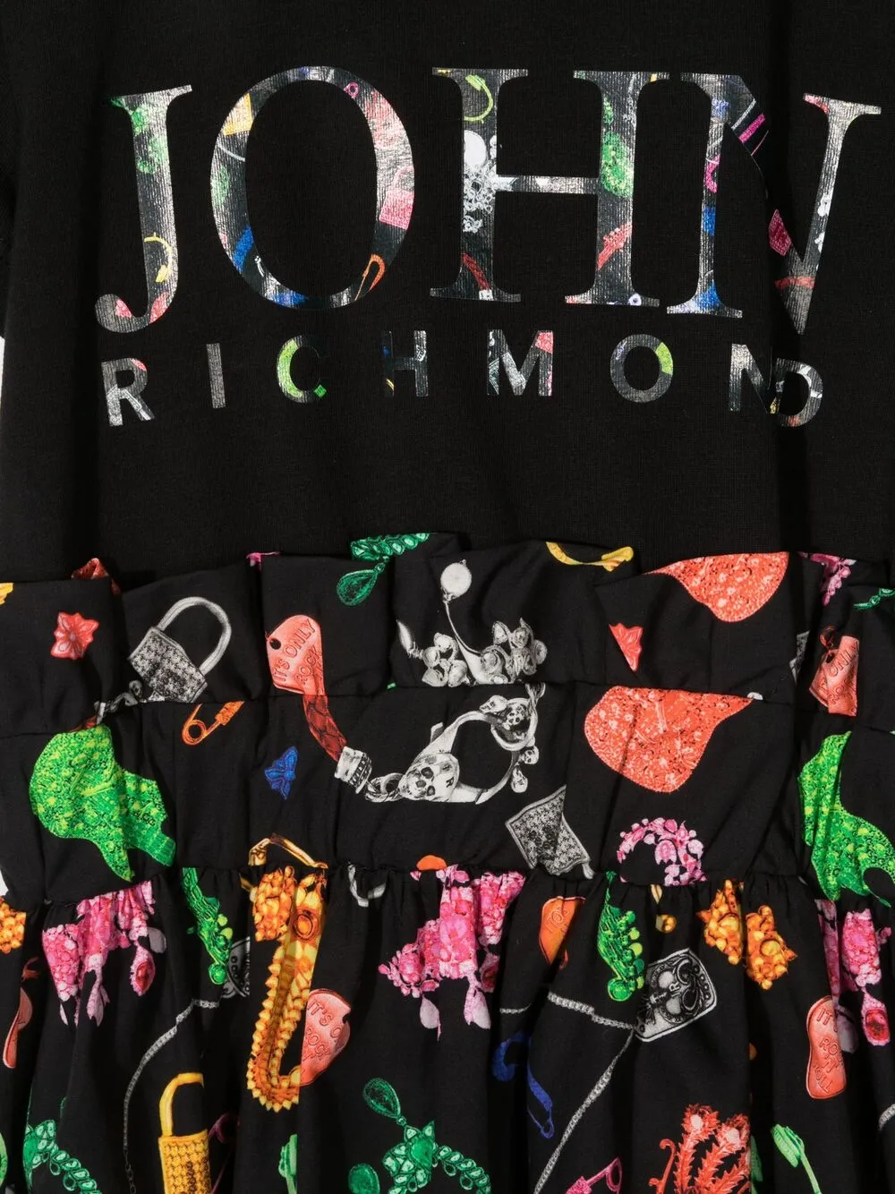 фото John richmond junior платье с графичным принтом и логотипом