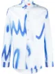 Image 1 of PAUL SMITH graffiti-print slim-cut shirt
