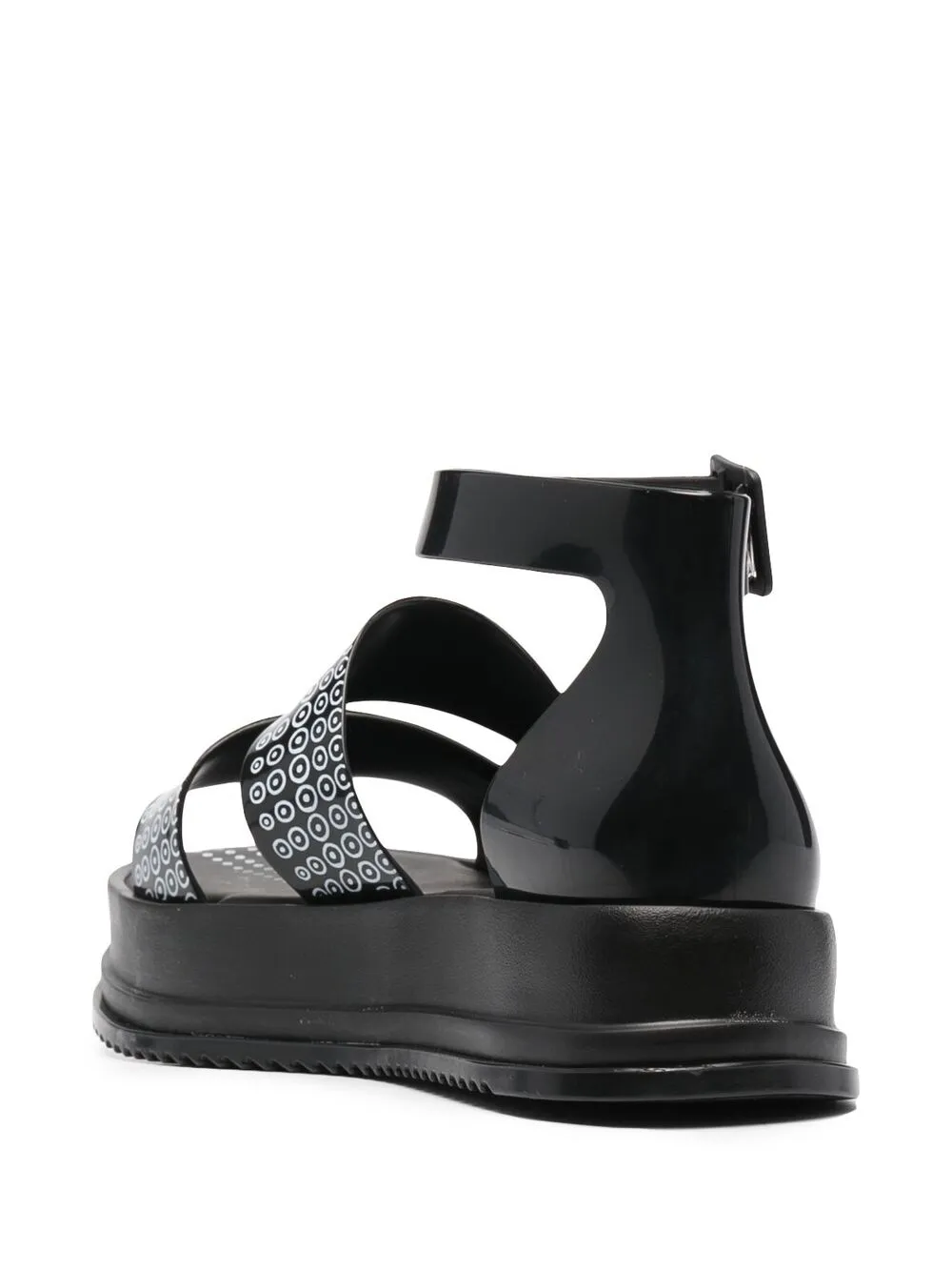 Shop 10 Corso Como Monogram-print Chunky Sandals In Black