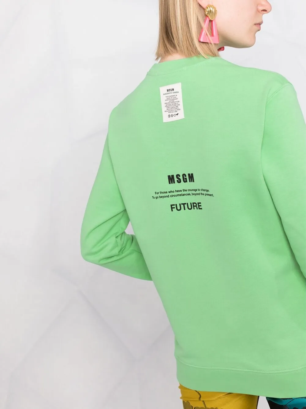 фото Msgm толстовка fantastic green с принтом