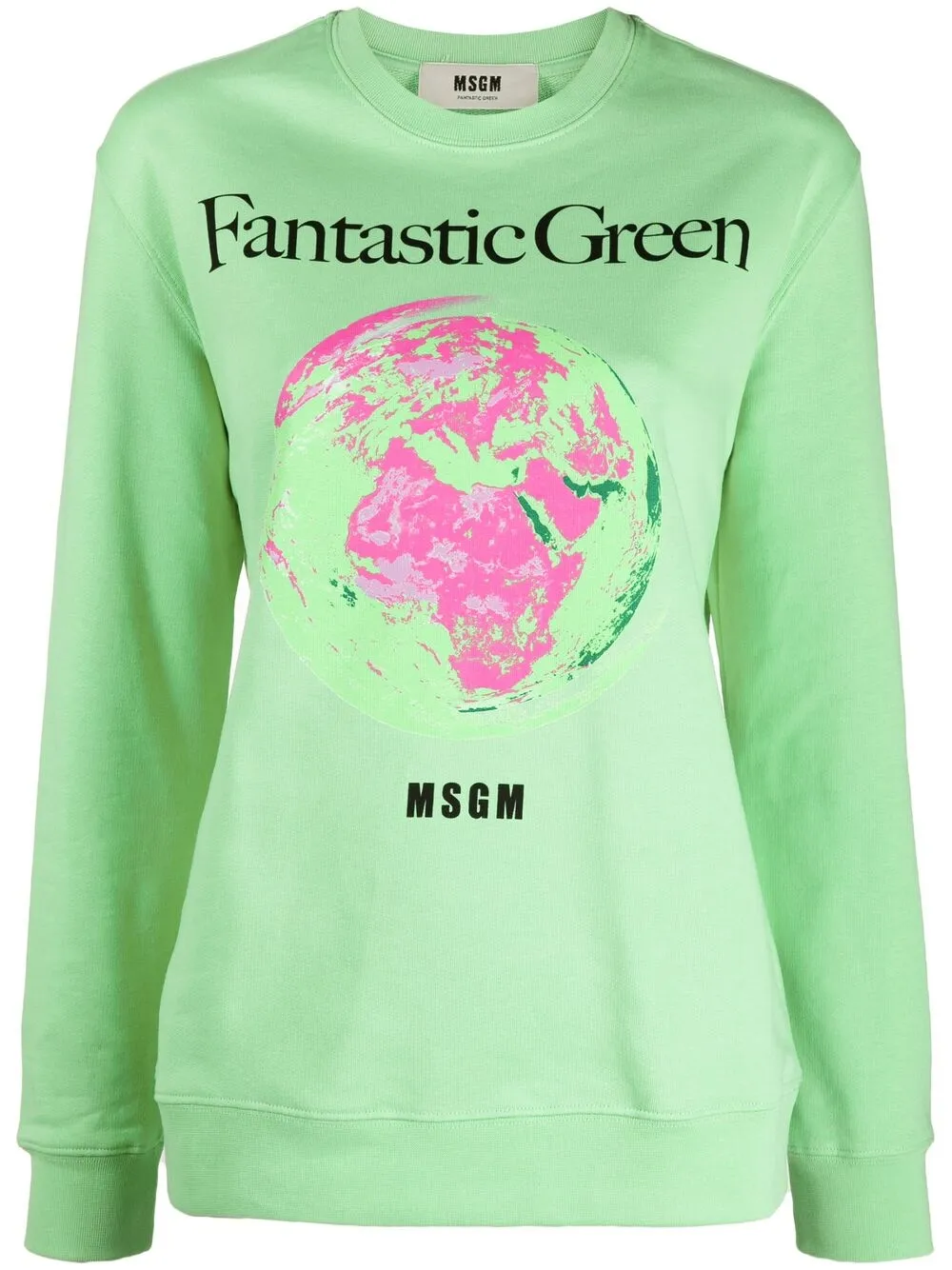 фото Msgm толстовка fantastic green с принтом