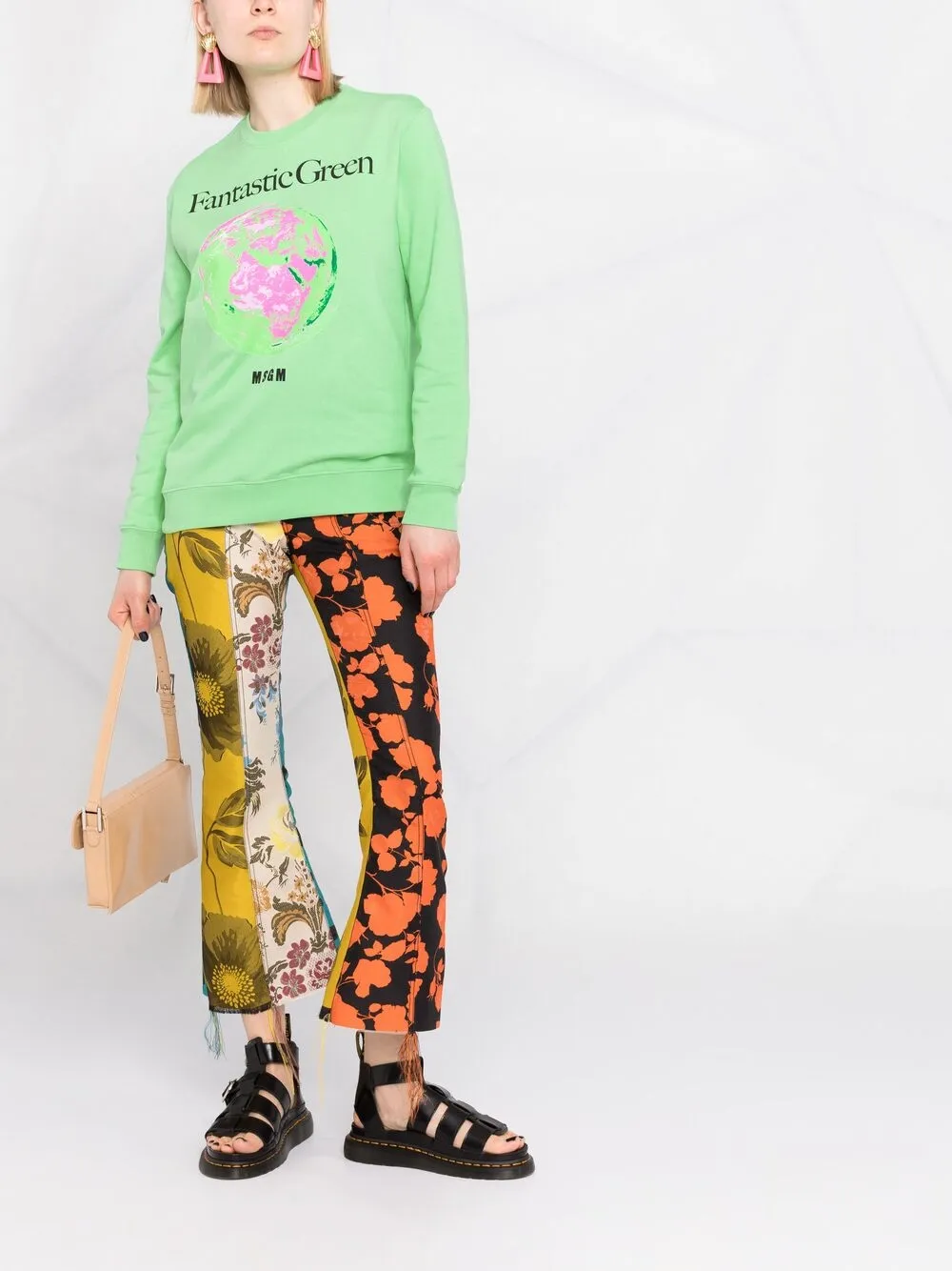 фото Msgm толстовка fantastic green с принтом