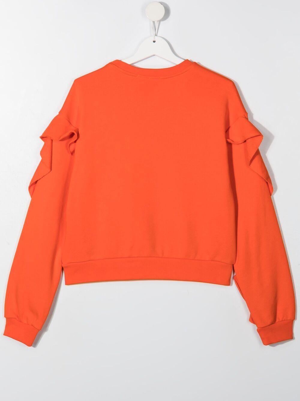 фото Alberta ferretti kids teen ruffle-sleeve logo-print sweatshirt