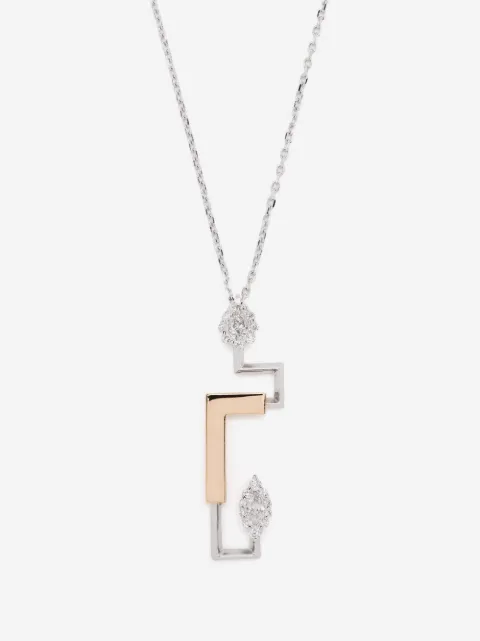 Yeprem collar estructurado en oro de 18kt con diamantes