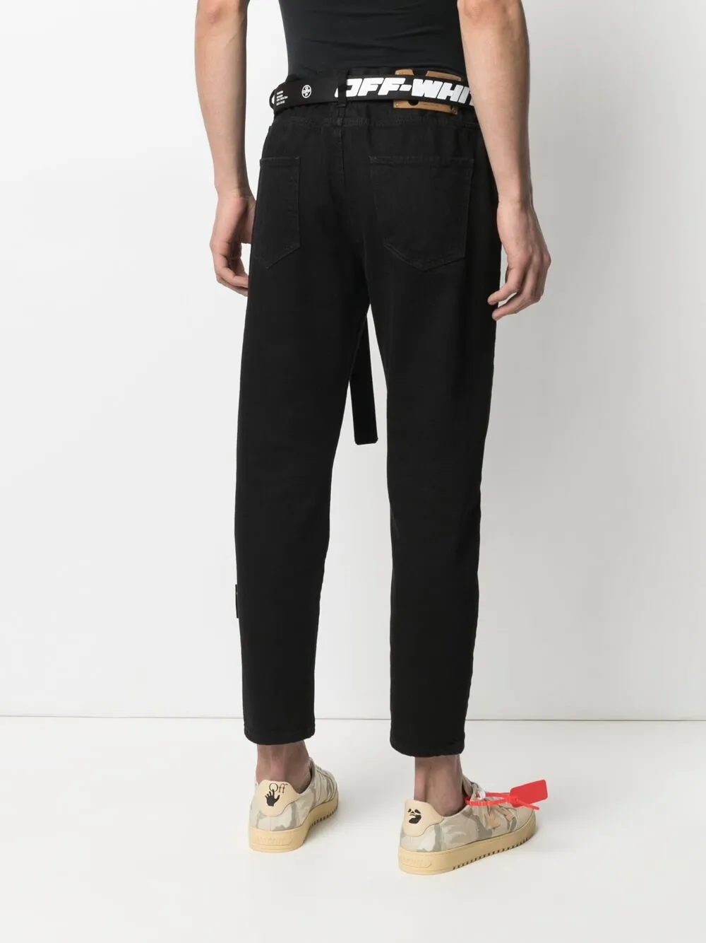 фото Off-white прямые джинсы с завышенной талией