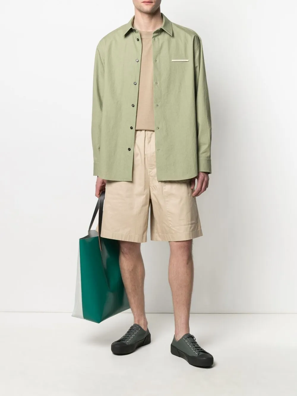 фото Jil sander рубашка с нашивкой