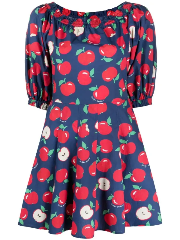 apple print dress