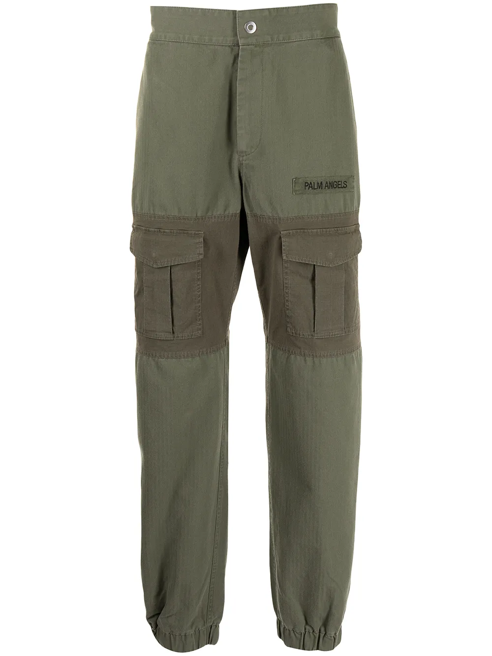 

Palm Angels panelled multi-pocket cargo trousers - Green