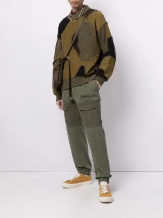 panelled multi-pocket cargo trousers展示图