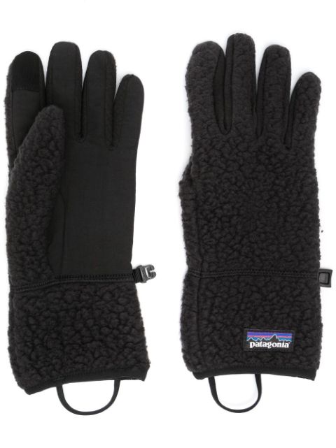 Patagonia logo-patch fleece gloves