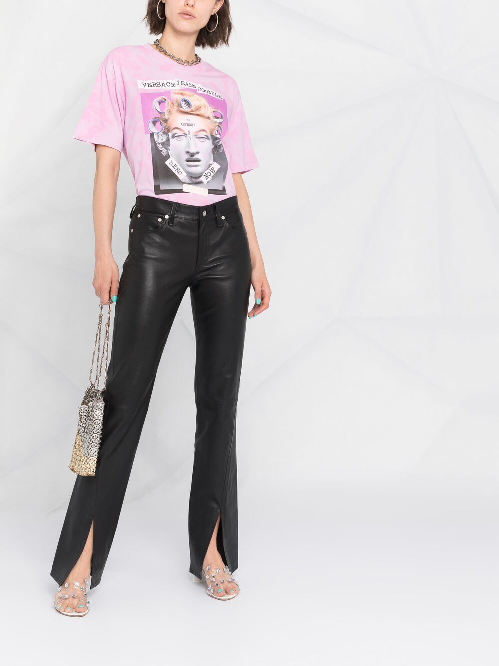 фото Versace jeans couture футболка с принтом из коллаборации с hey reilly