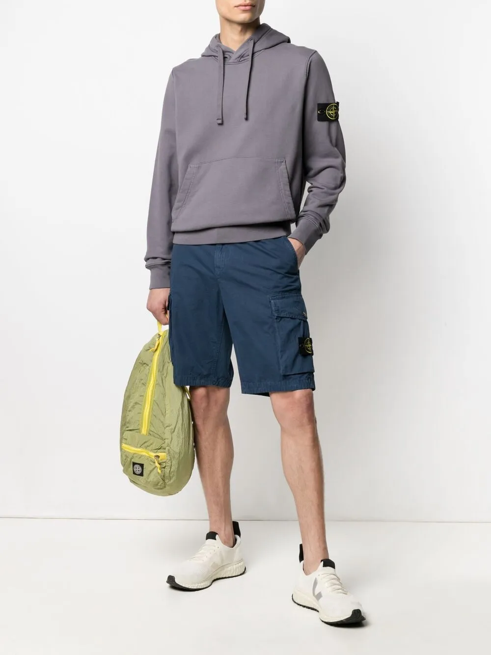 фото Stone island шорты карго с нашивкой-логотипом