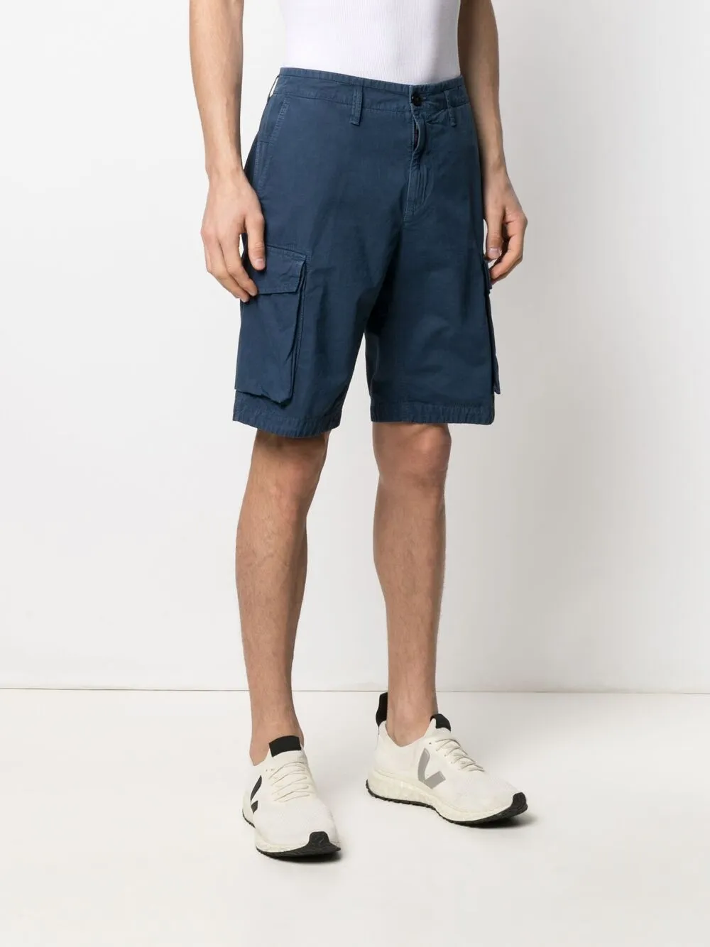 фото Stone island шорты карго с нашивкой-логотипом