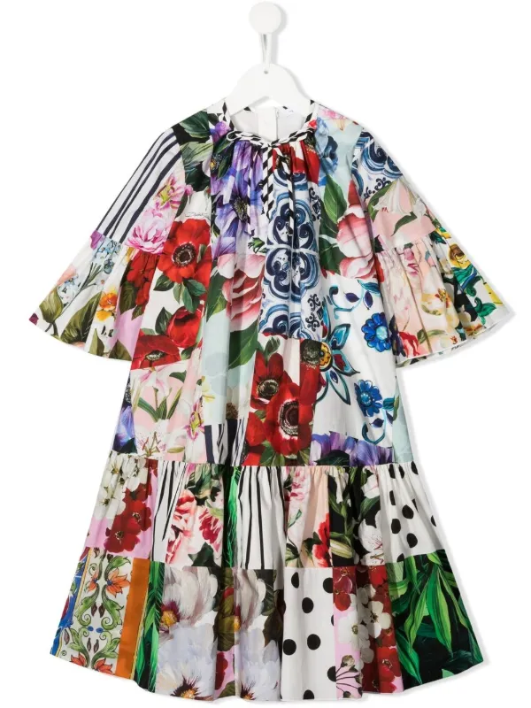 patchwork floral dress