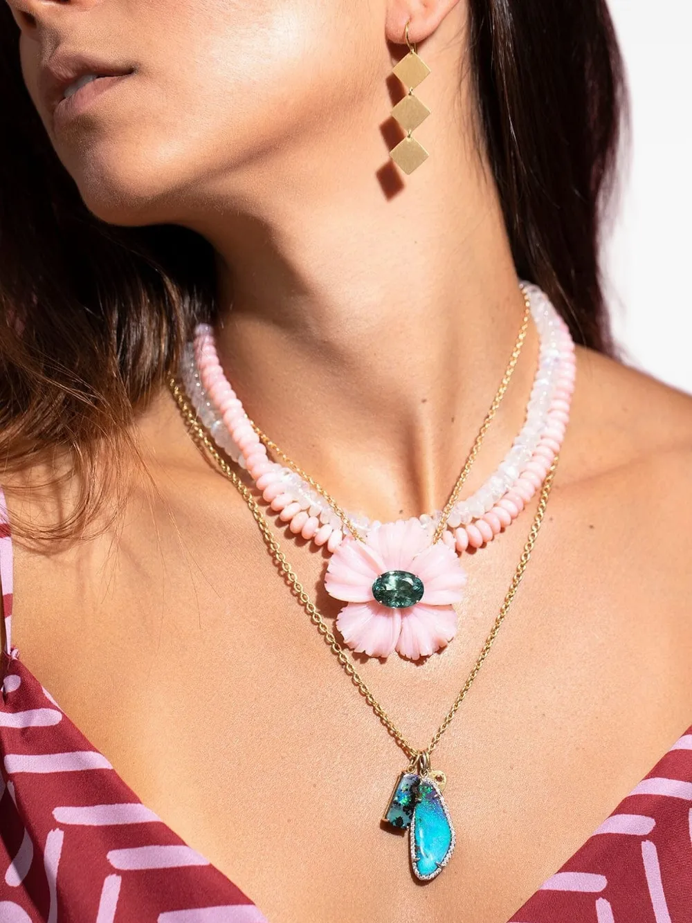 Irene Neuwirth 18k white gold Boulder opal and diiamond necklace | Image 2