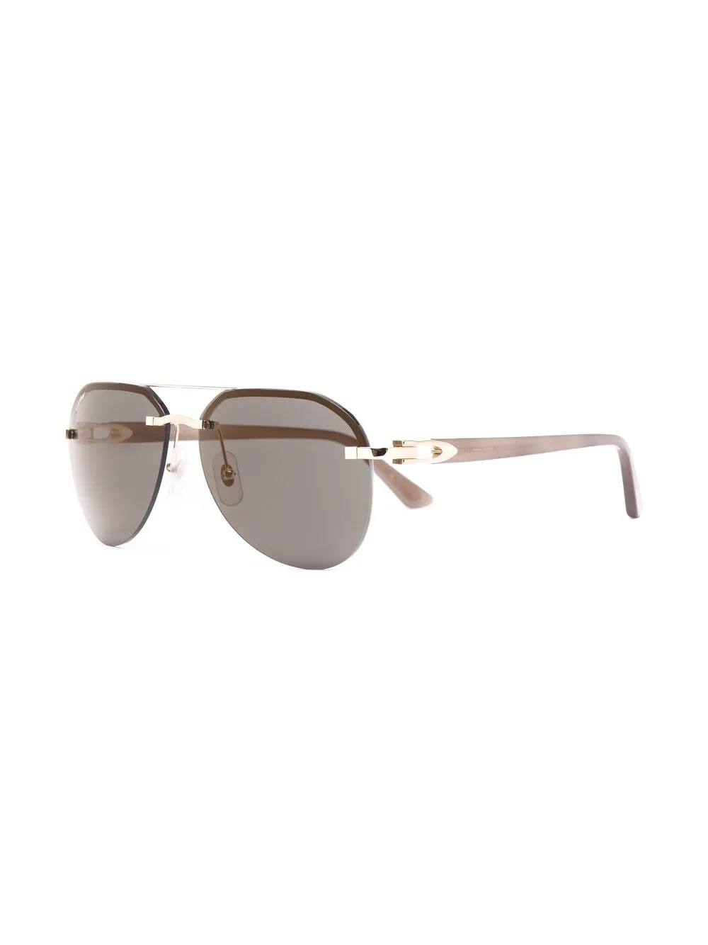 фото Cartier eyewear солнцезащитные очки-авиаторы с металлическим логотипом