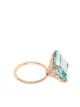 Image 1 of Lito 18kt rose gold emerald cut aquamarine diamond ring