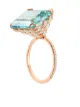Image 2 of Lito 18kt rose gold emerald cut aquamarine diamond ring