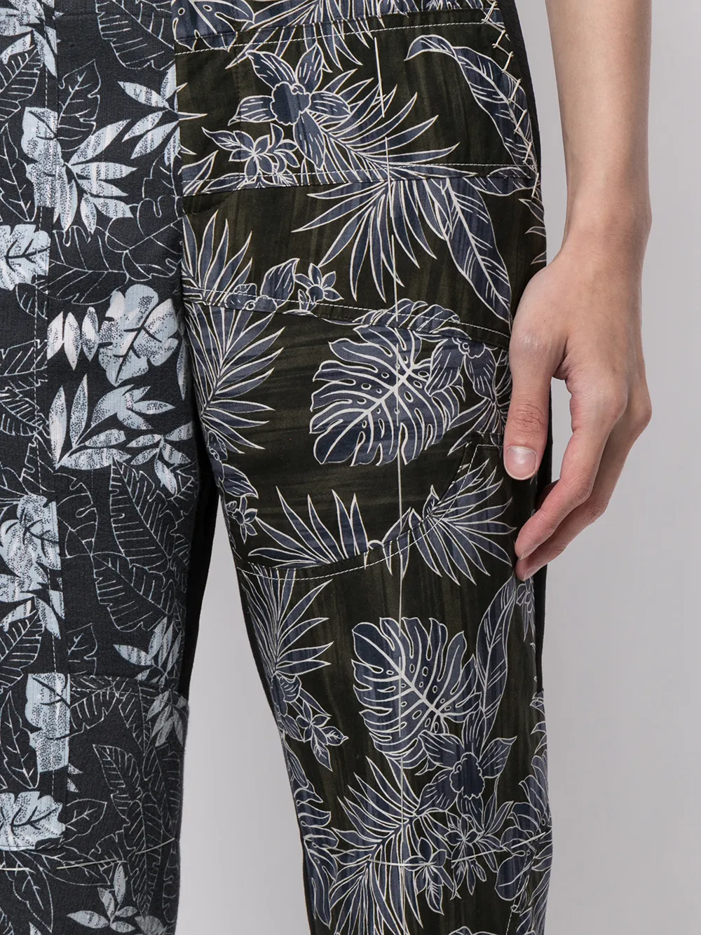 Shop Just In Xx Floral-print Trousers In Black