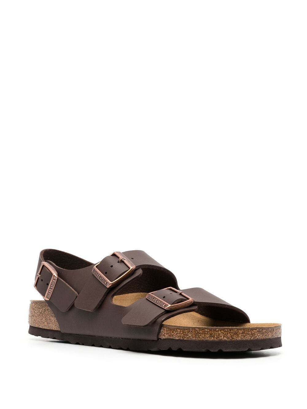 Shop Birkenstock Milano Double-buckle Sandals In Brown