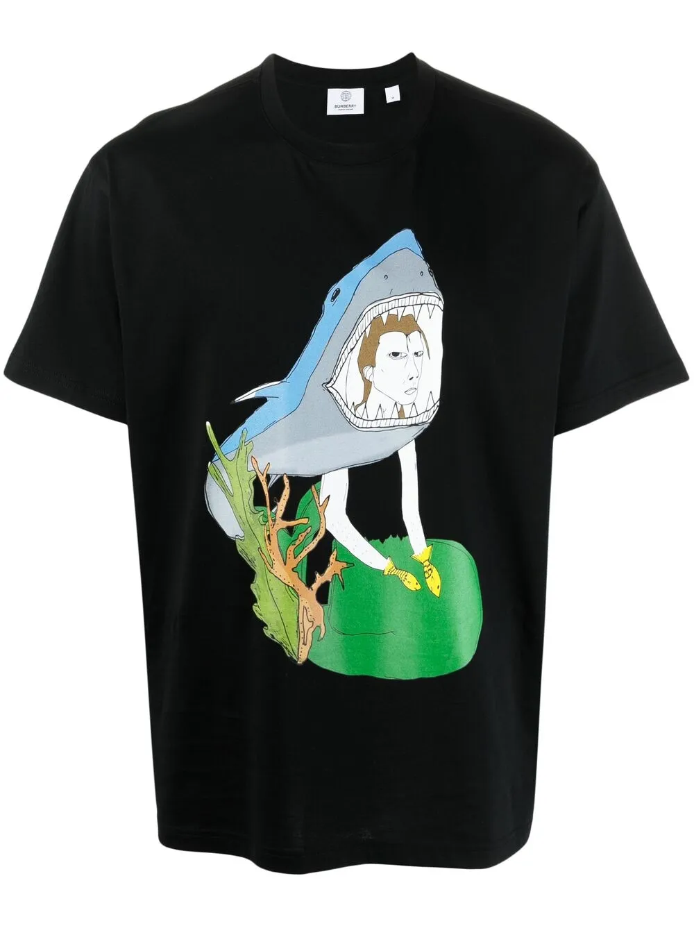 фото Burberry футболка с короткими рукавами и графичным принтом