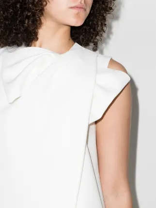 bow-detail sleeveless dress展示图