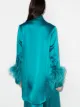 16Arlington Seymour collar feather trim shirtdress