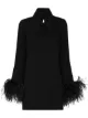 Image 1 of 16Arlington Michelle feather-embellished mini dress