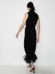 16Arlington Maika feather-embellished sleeveless gown