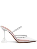 Amina Muaddi Gilda 95mm crystal-embellished pumps - White