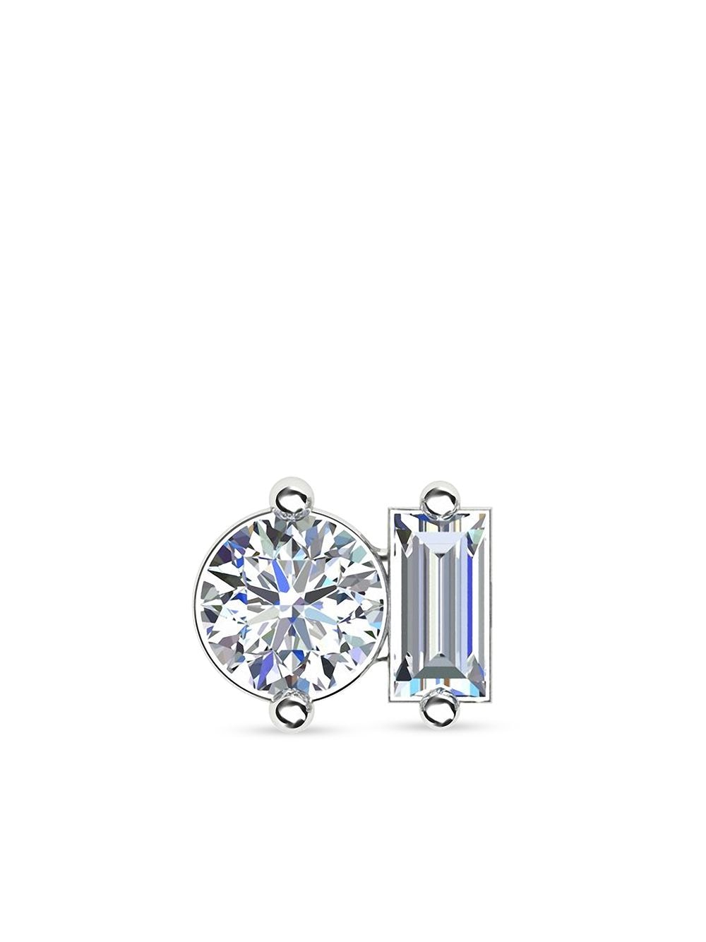 Alinka 18kt White Gold Amalfi Diamond Stud In Silber