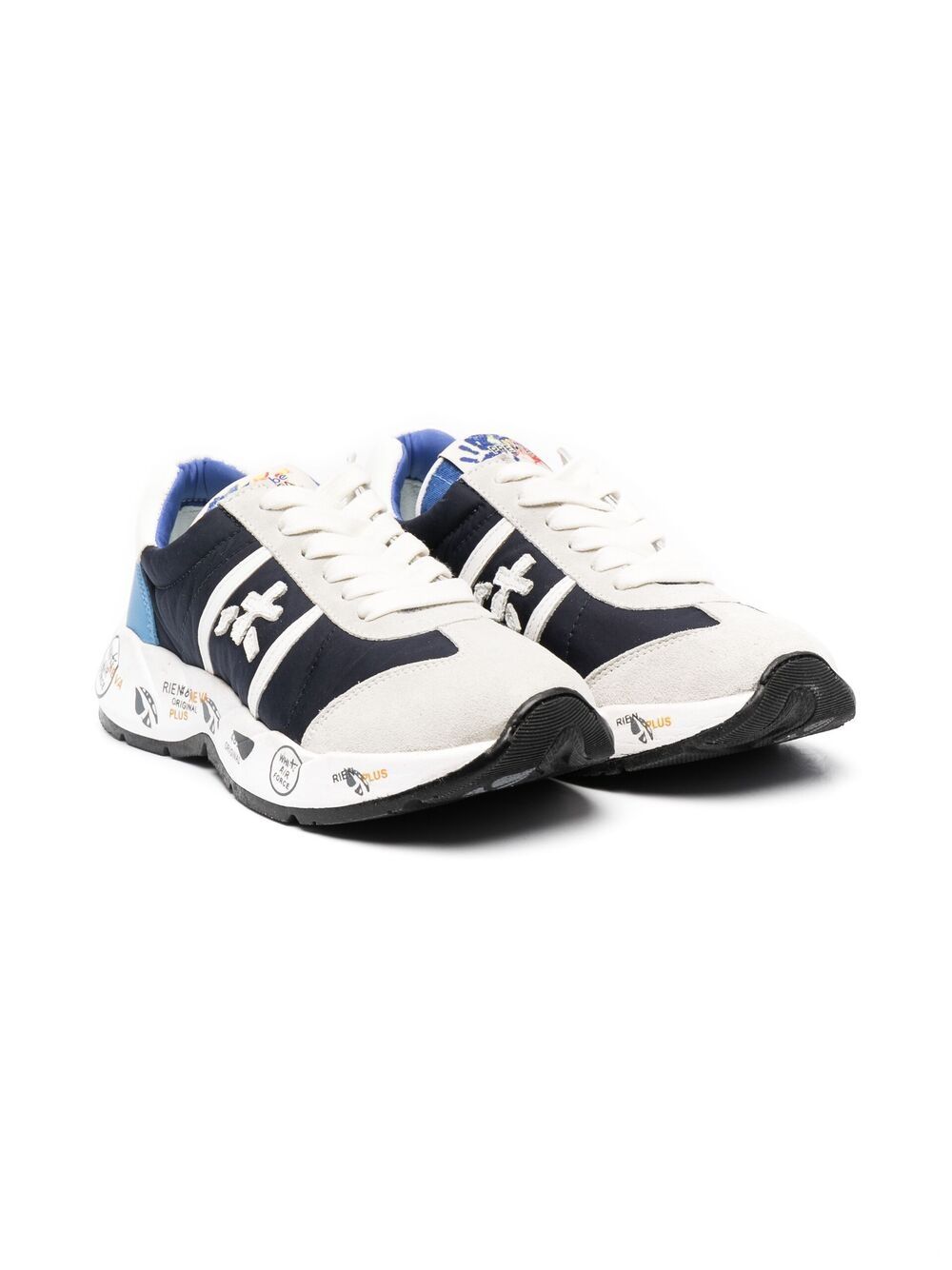 

Premiata Kids tenis bajos Mick - Azul