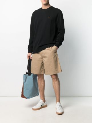 drawstring straight-leg shorts展示图