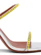 Amina Muaddi Mule Gilda com aplicação de cristal e salto 95mm