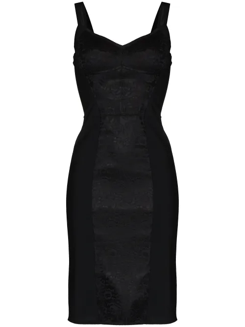 Robe mi-longue à fleurs en jacquard - Dolce & Gabbana - Modalova