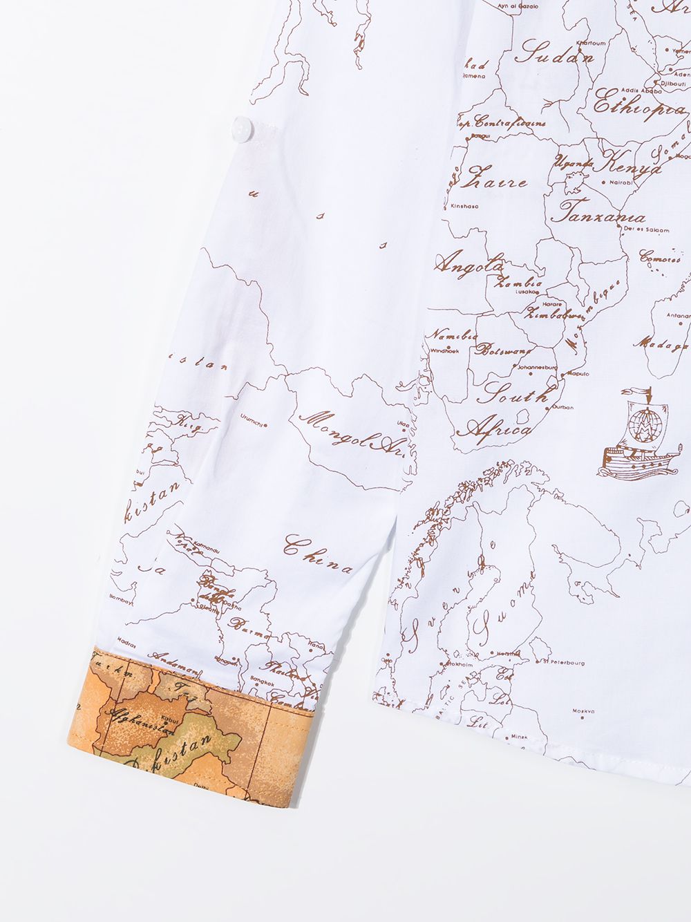 Shop Alviero Martini Map-print Shirt In White