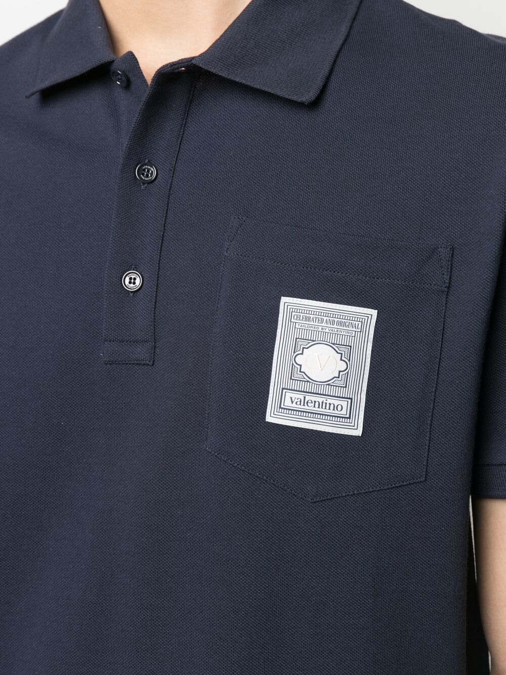 фото Valentino рубашка поло с нашивкой-логотипом