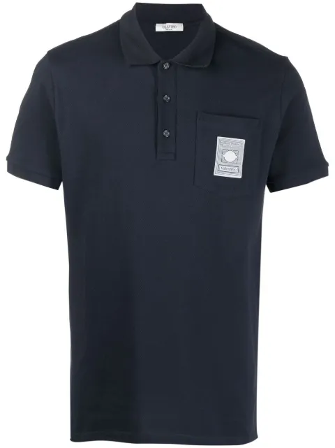Valentino Garavani logo-patch polo shirt