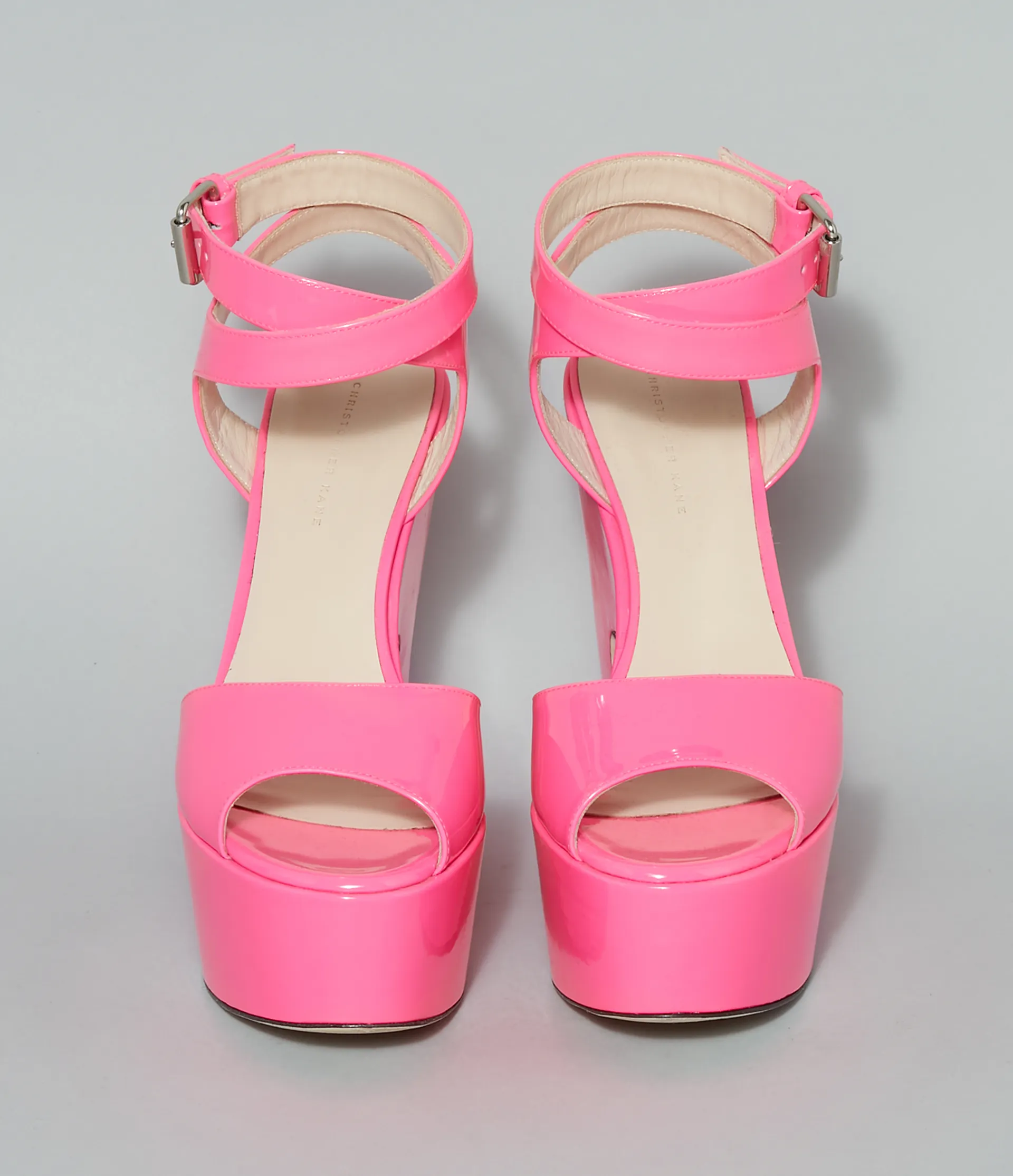 neon platform sandals