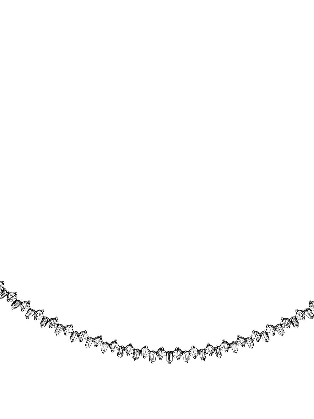Shop Alinka 18kt White Gold Amalfi Diamond Necklace In 银色