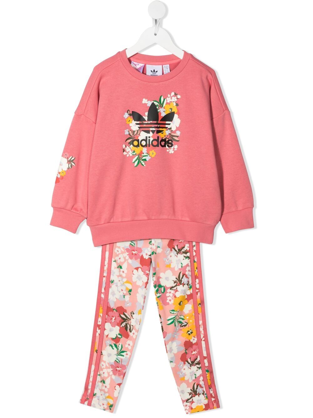 фото Adidas kids комплект из толстовки и легинсов с цветочным принтом