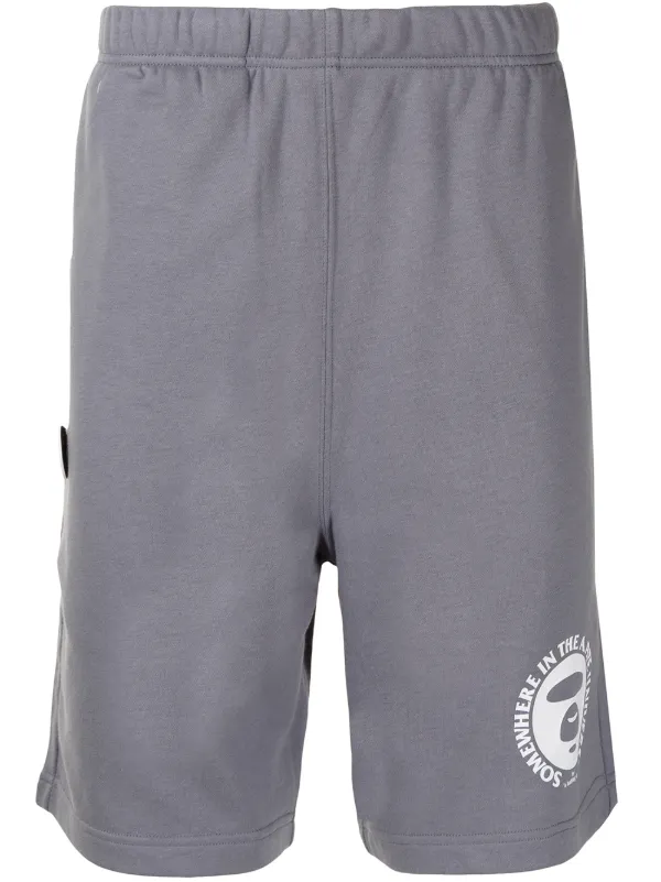 Shop pe By A Bathing Ape Logo Patch Shorts With Express Delivery Farfetch