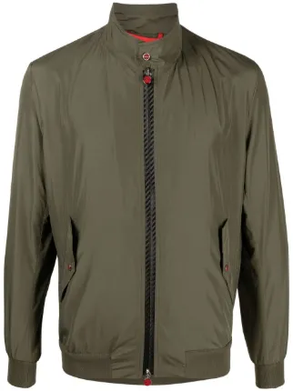 kiton leather jacket