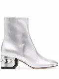 Nicholas Kirkwood JJ crystal-embellished 55mm ankle boots - Silver