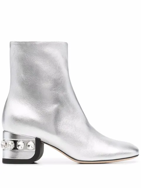 Nicholas Kirkwood JJ crystal-embellished 55mm ankle boots