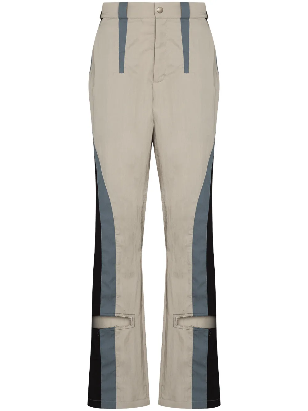 Kiko Kostadinov Jethra Striped cut-out Trousers - Farfetch